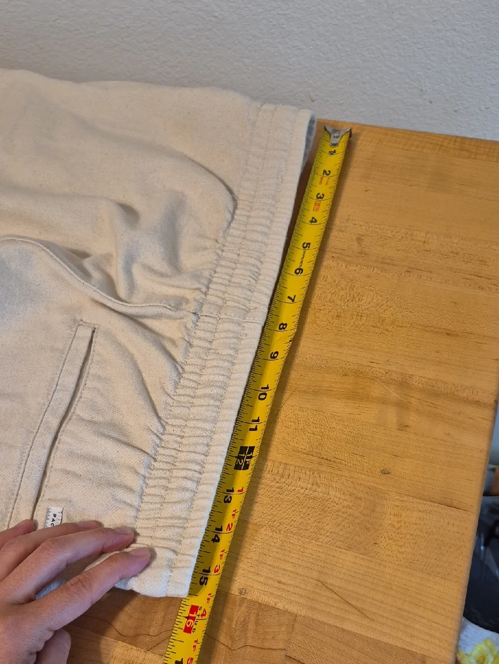 PacSun Straight 100% Cotton Pants Cream Tan - Picture 8 of 12